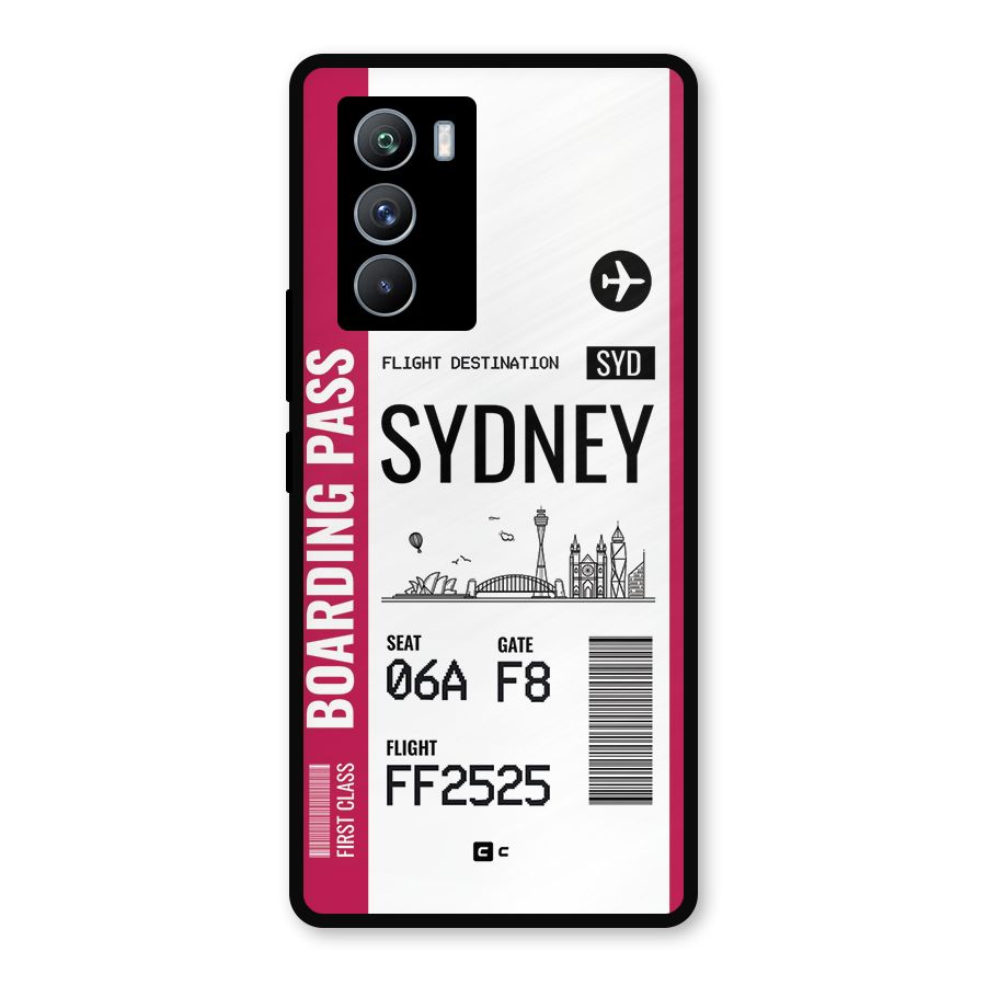 Sydney Boarding Pass Metal Back Case for iQOO 9 SE