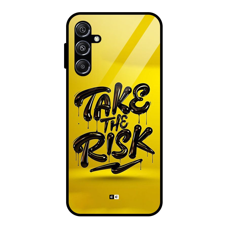 Take The Risk Glass Back Case for Galaxy M34 5G