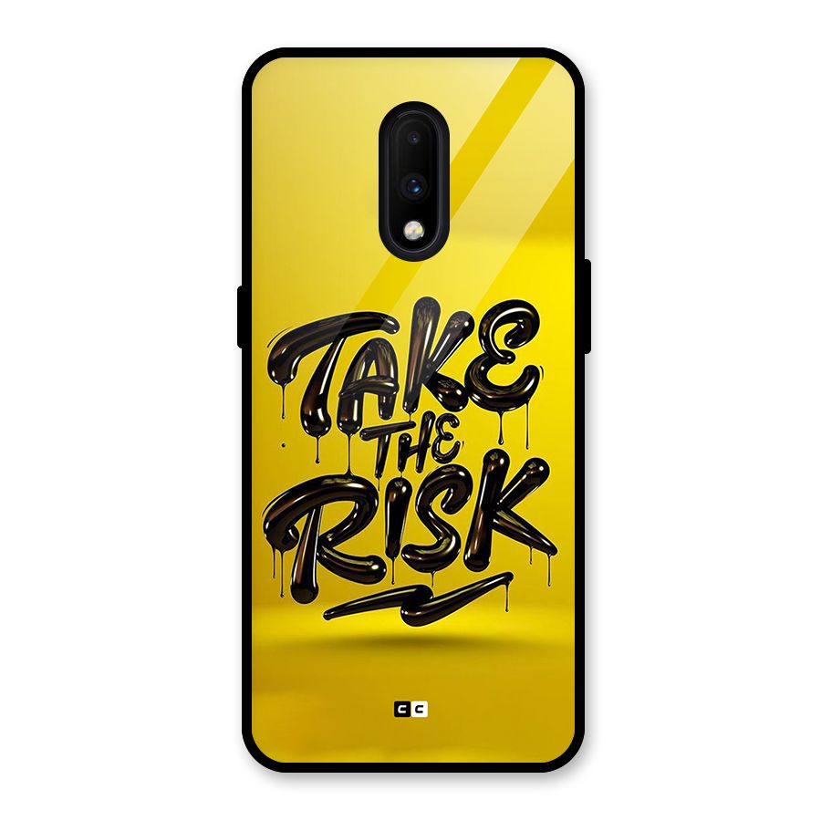 Take The Risk Glass Back Case for OnePlus 7