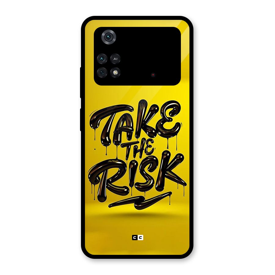 Take The Risk Glass Back Case for Poco M4 Pro 4G
