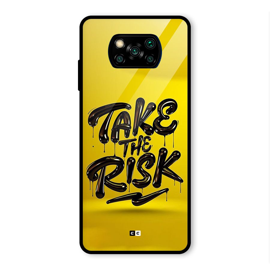 Take The Risk Glass Back Case for Poco X3 Pro