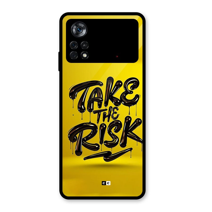 Take The Risk Glass Back Case for Poco X4 Pro 5G