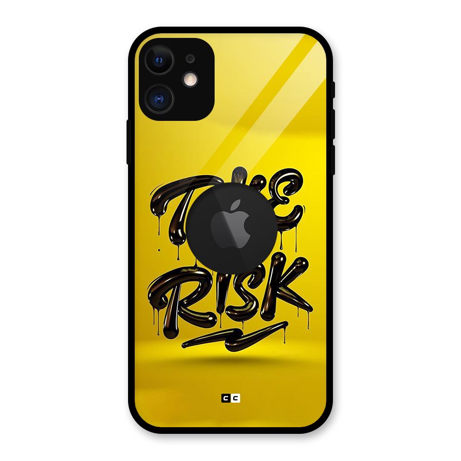 Take The Risk Glass Back Case for iPhone 11 Logo Cut
