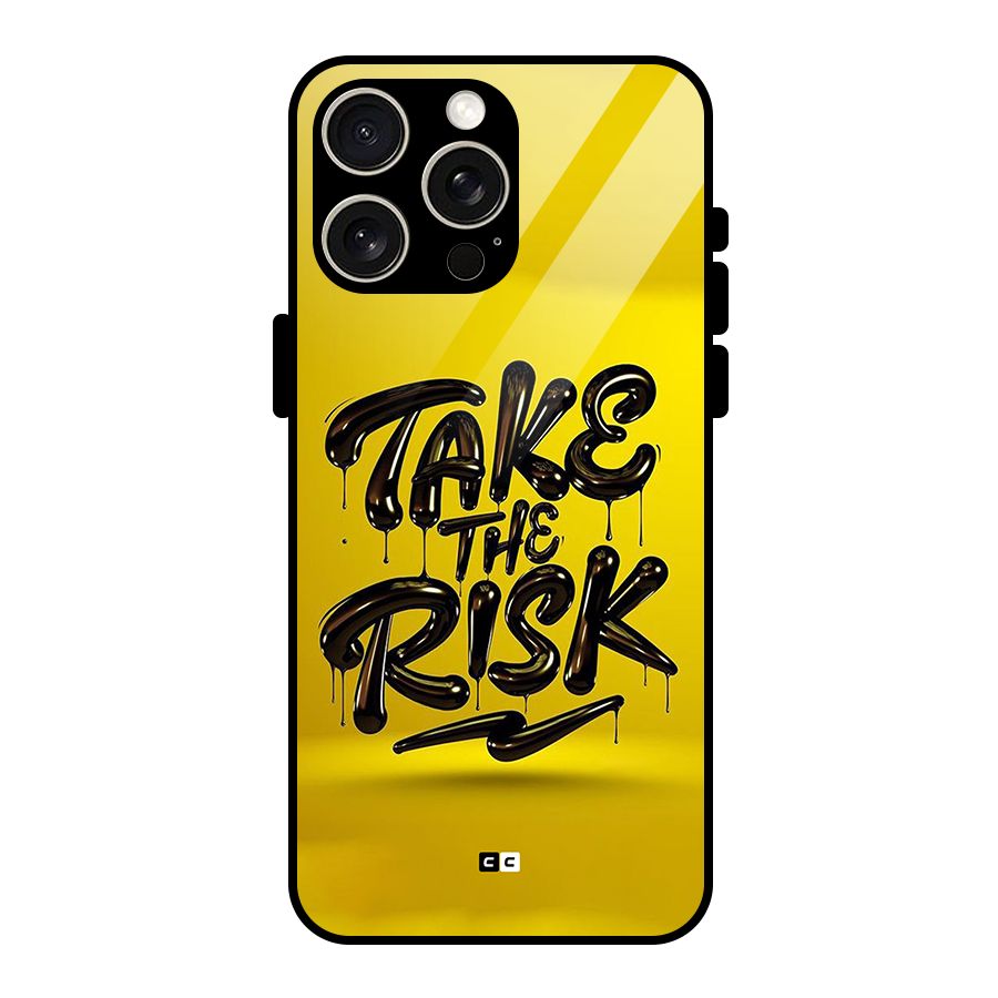 Take The Risk Glass Back Case for iPhone 15 Pro Max
