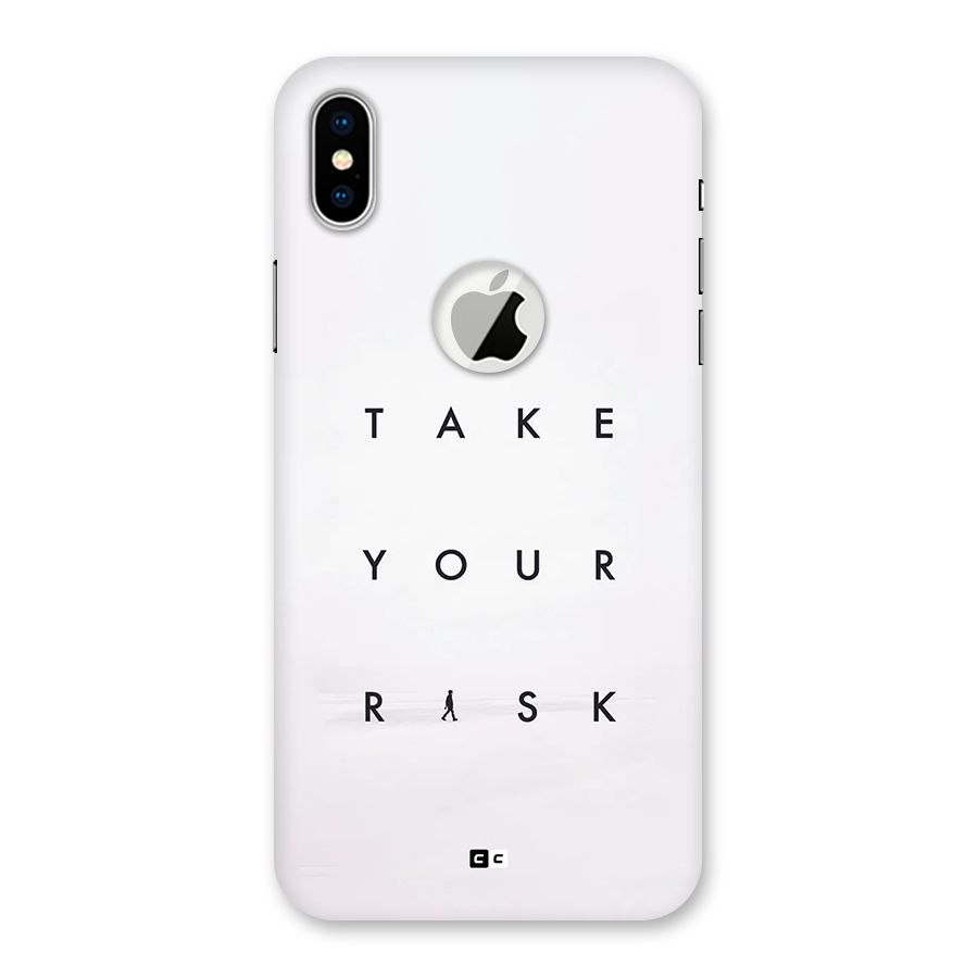 Take Your Risk Back Case for iPhone X Logo Cut