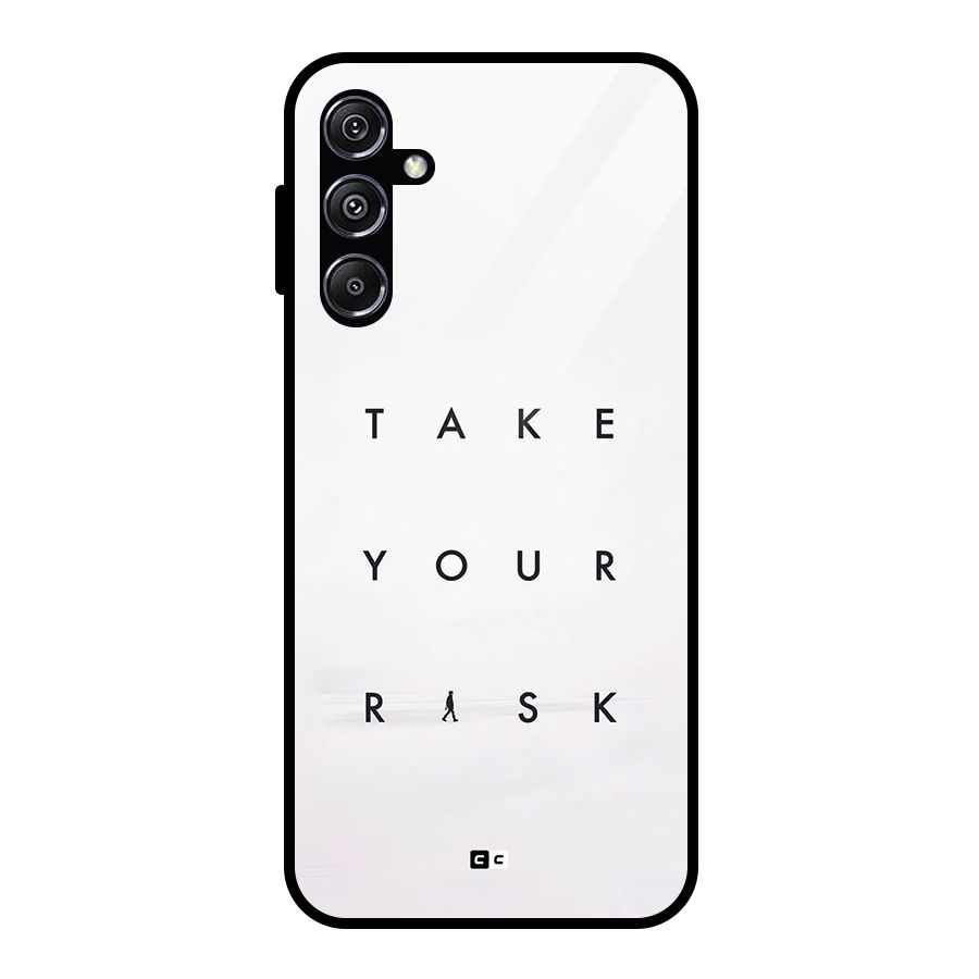 Take Your Risk Glass Back Case for Galaxy M34 5G