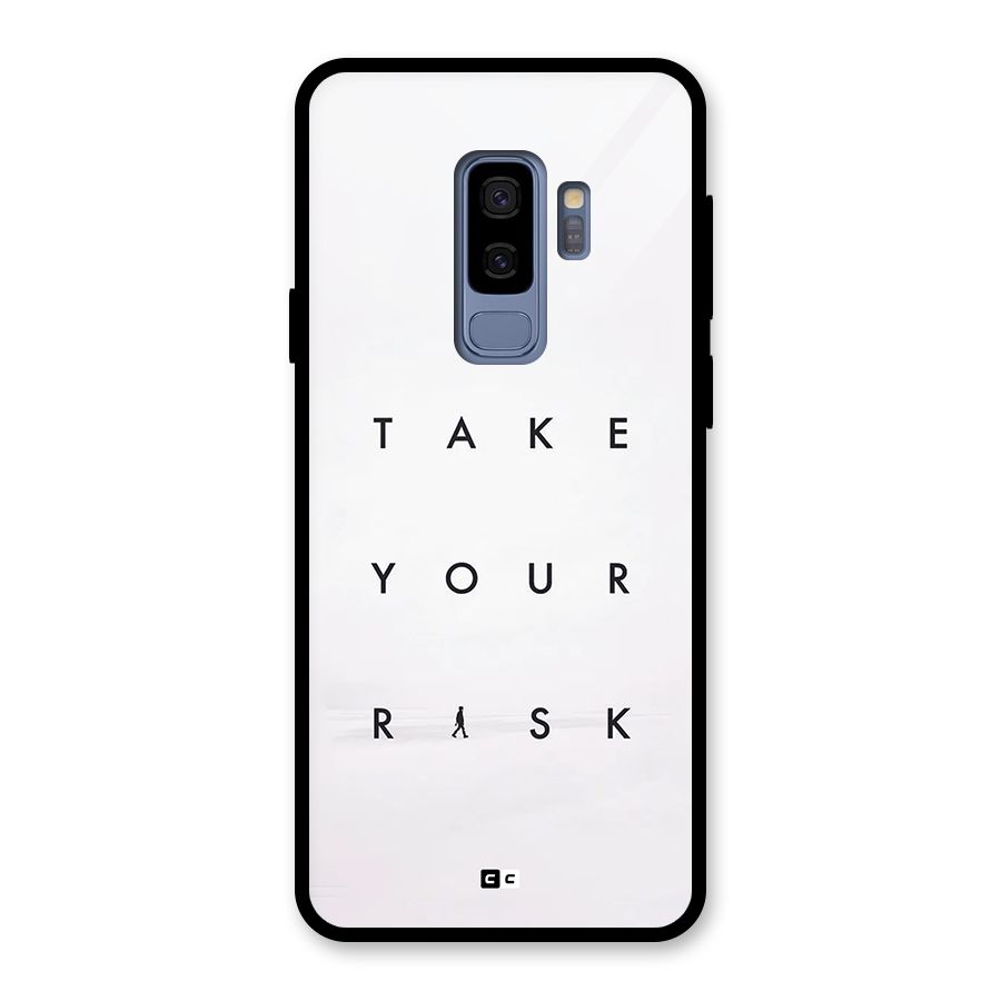 Take Your Risk Glass Back Case for Galaxy S9 Plus