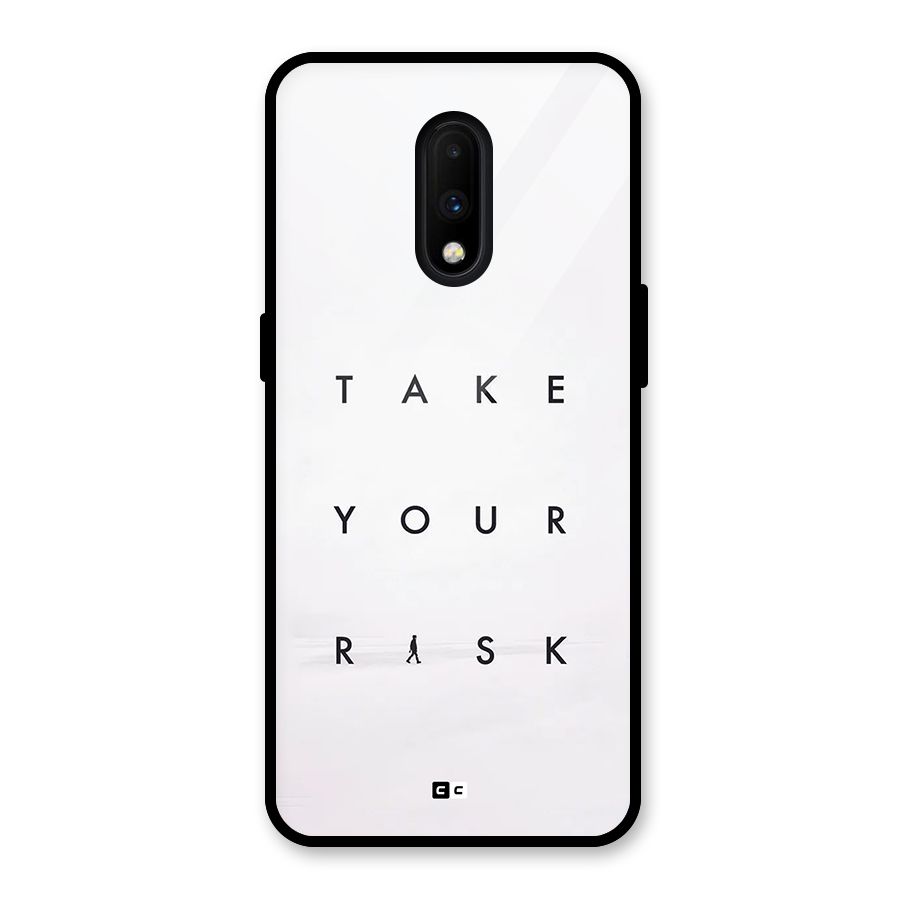Take Your Risk Glass Back Case for OnePlus 7