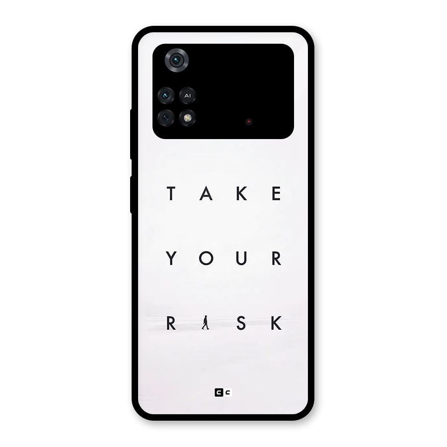 Take Your Risk Glass Back Case for Poco M4 Pro 4G
