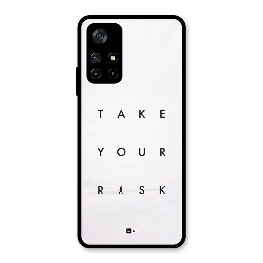 Take Your Risk Glass Back Case for Poco M4 Pro 5G