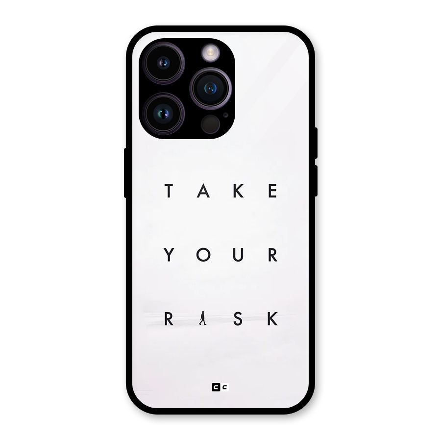 Take Your Risk Glass Back Case for iPhone 14 Pro