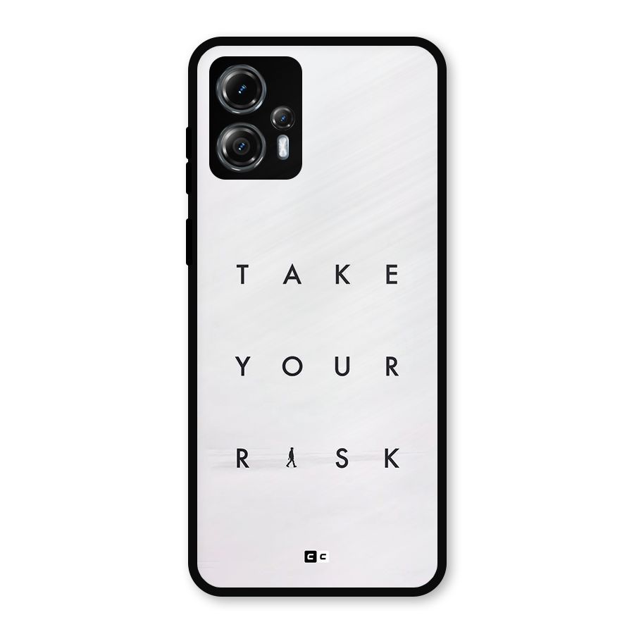 Take Your Risk Metal Back Case for Moto G13