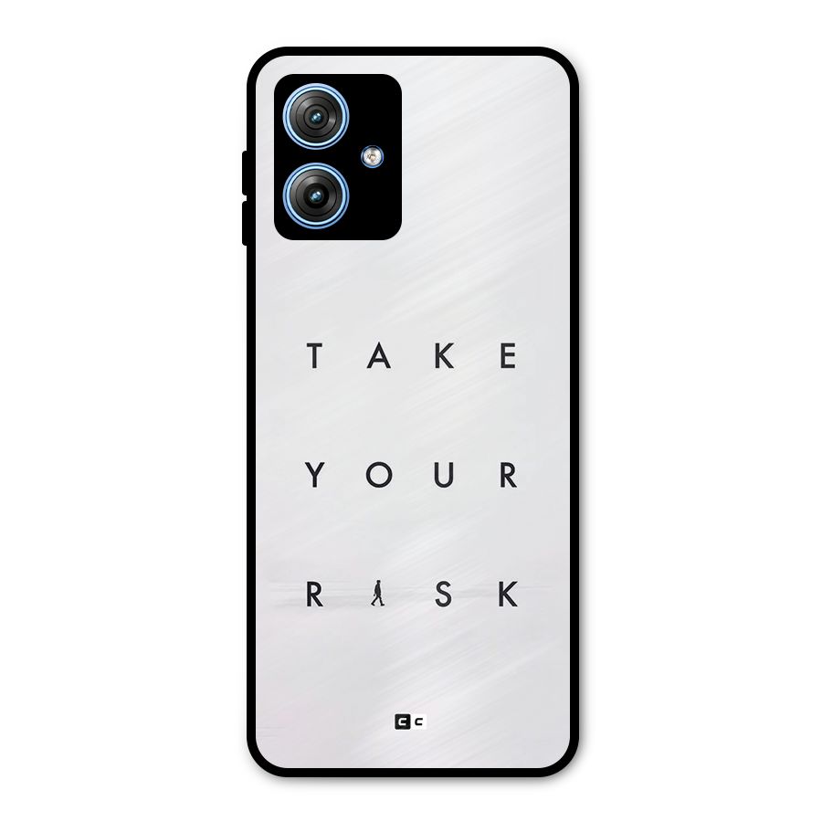 Take Your Risk Metal Back Case for Moto G54