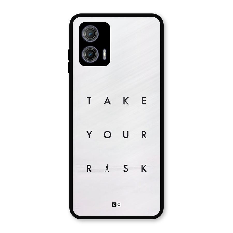 Take Your Risk Metal Back Case for Moto G73