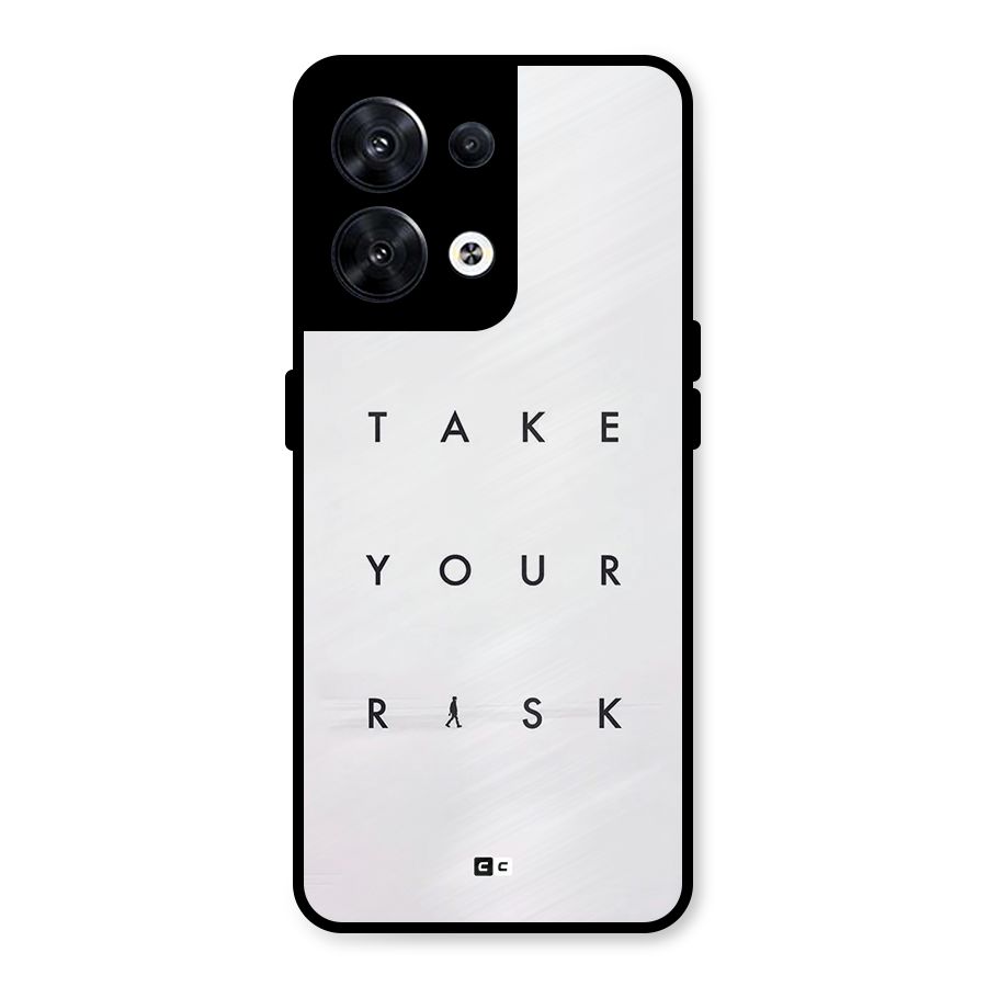 Take Your Risk Metal Back Case for Oppo Reno8 5G