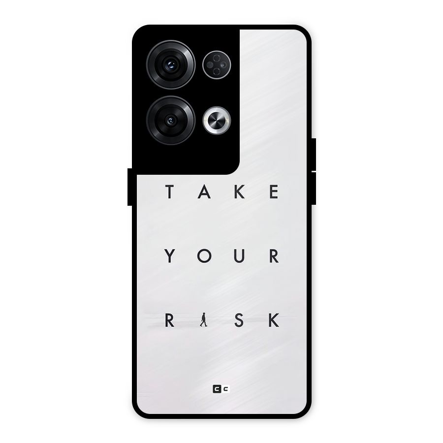 Take Your Risk Metal Back Case for Oppo Reno8 Pro 5G