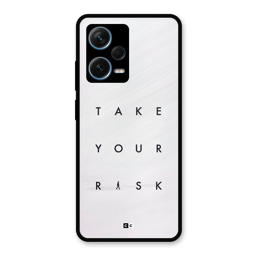 Take Your Risk Metal Back Case for Redmi Note 12 Pro Plus 5G