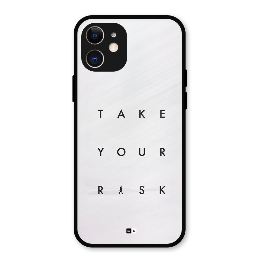 Take Your Risk Metal Back Case for iPhone 12