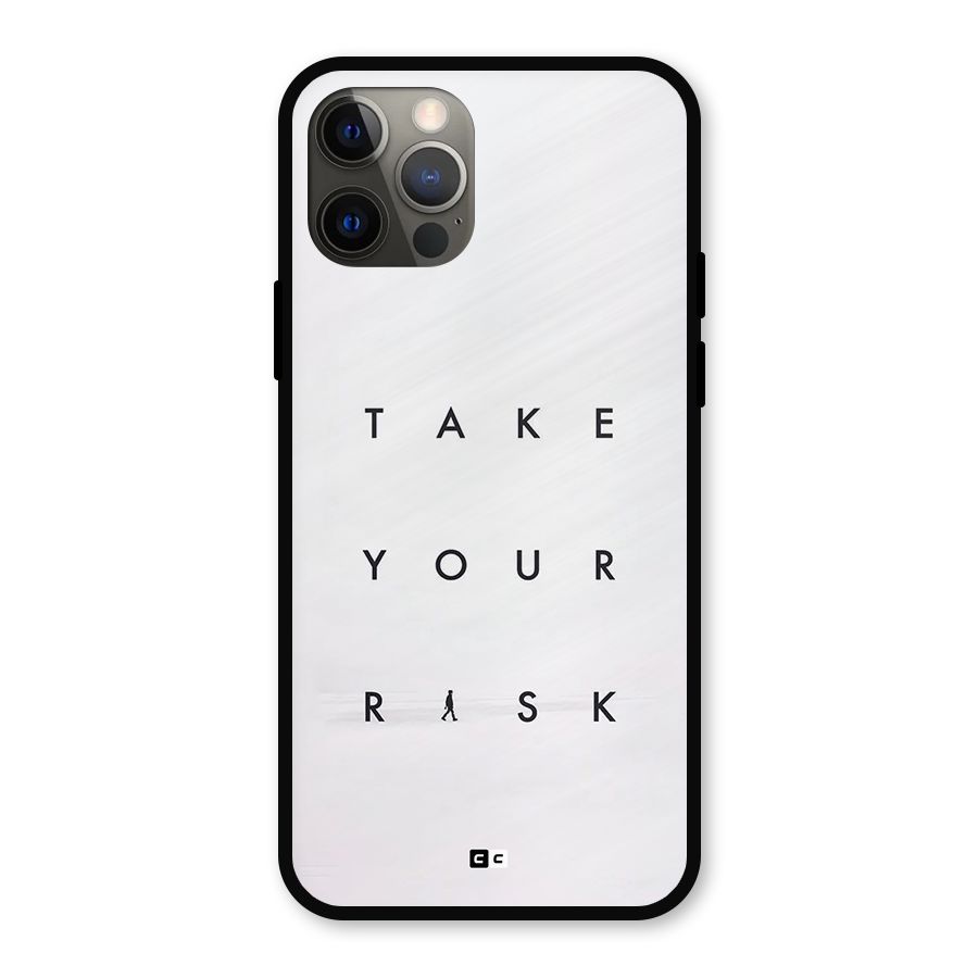 Take Your Risk Metal Back Case for iPhone 12 Pro