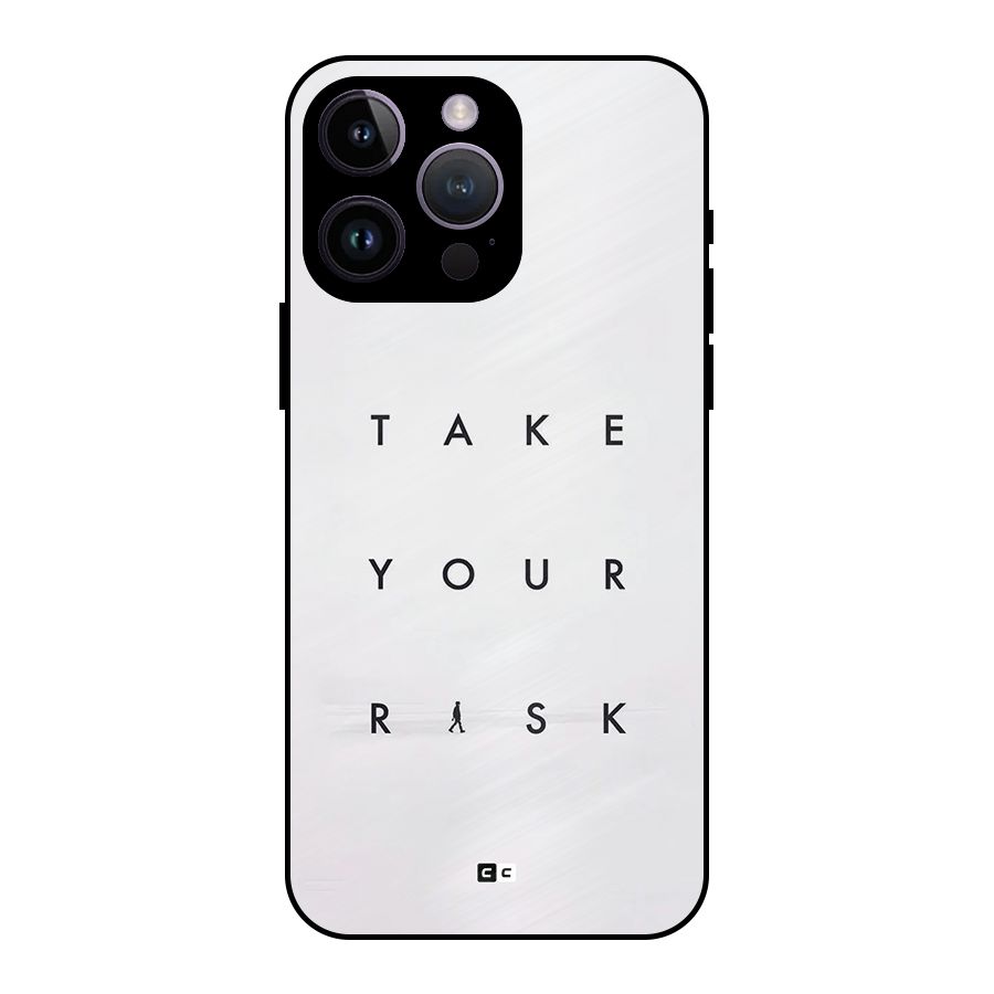 Take Your Risk Metal Back Case for iPhone 14 Pro Max