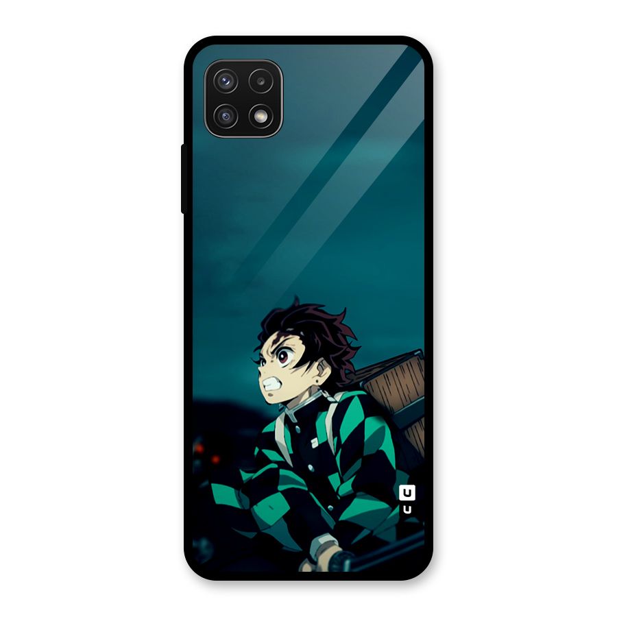 Tanjiro demon slayer Glass Back Case for Galaxy A22 5G
