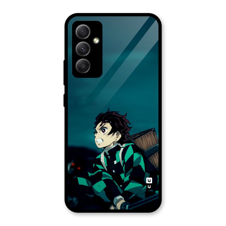 Tanjiro demon slayer Glass Back Case for Galaxy A34