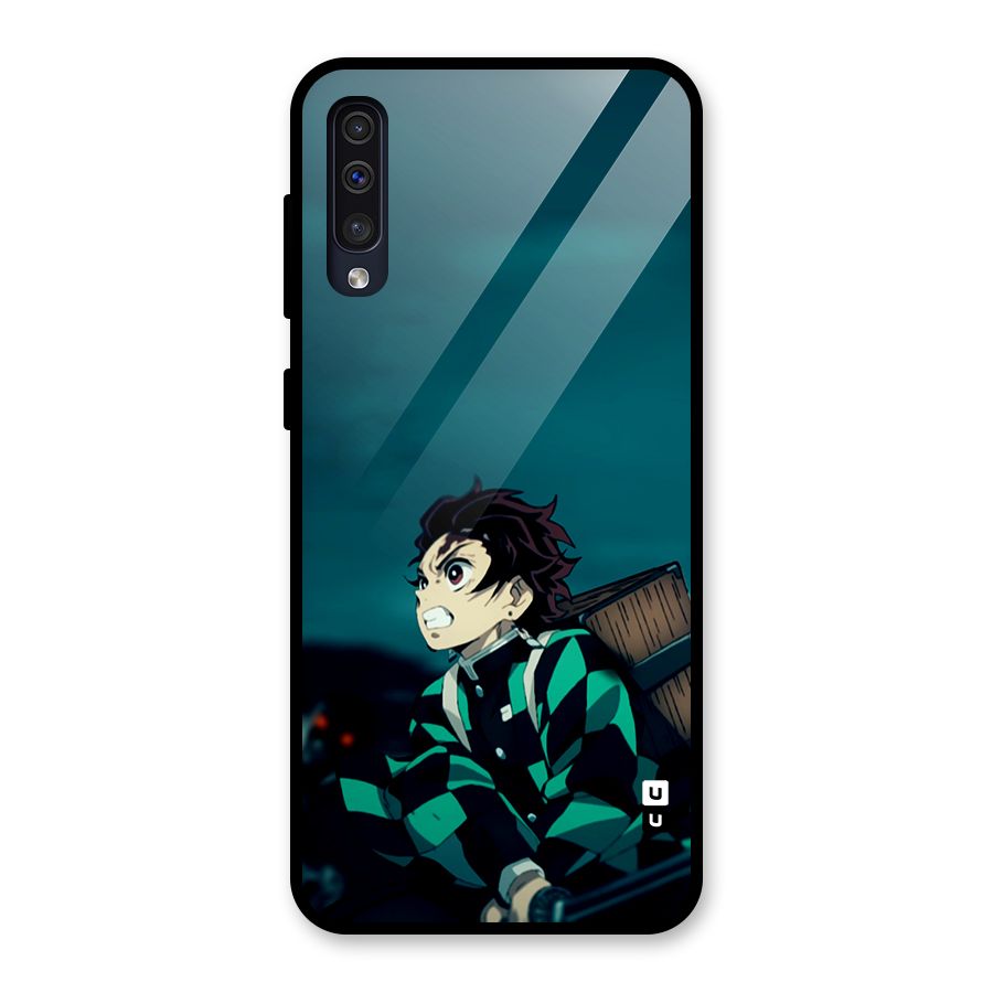 Tanjiro demon slayer Glass Back Case for Galaxy A50