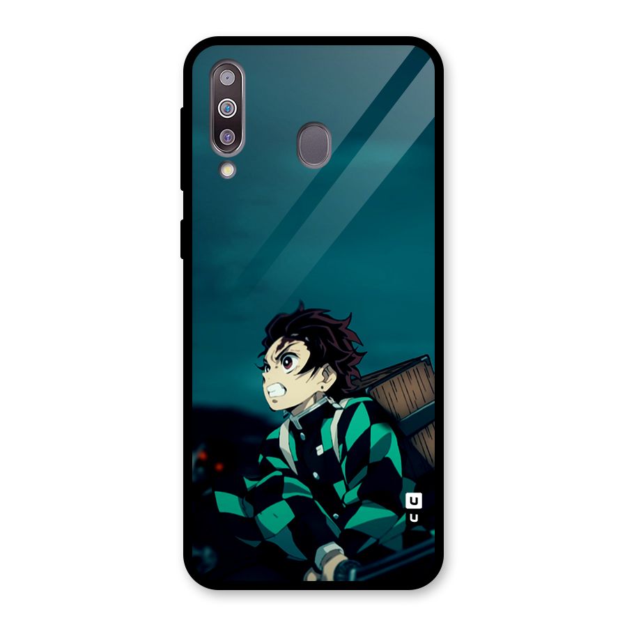 Tanjiro demon slayer Glass Back Case for Galaxy M30