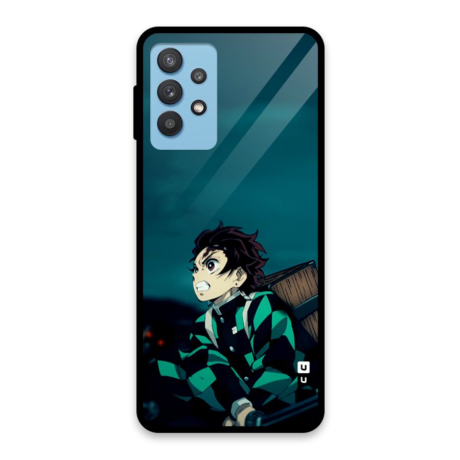 Tanjiro demon slayer Glass Back Case for Galaxy M32 5G