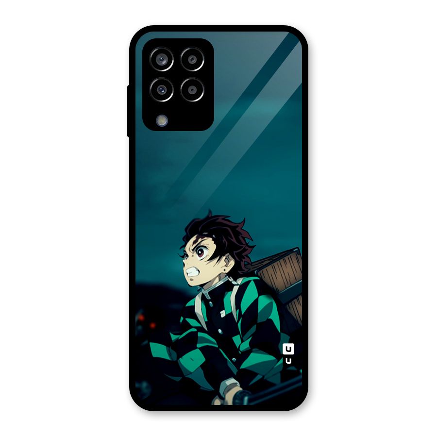 Tanjiro demon slayer Glass Back Case for Galaxy M33