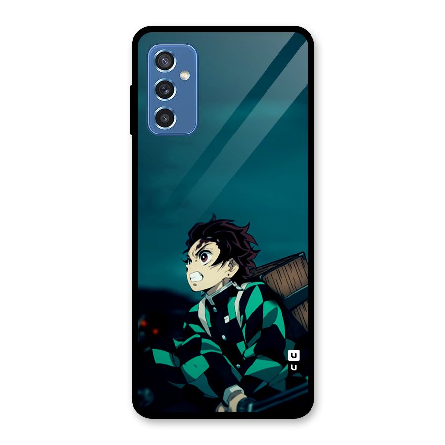 Tanjiro demon slayer Glass Back Case for Galaxy M52 5G