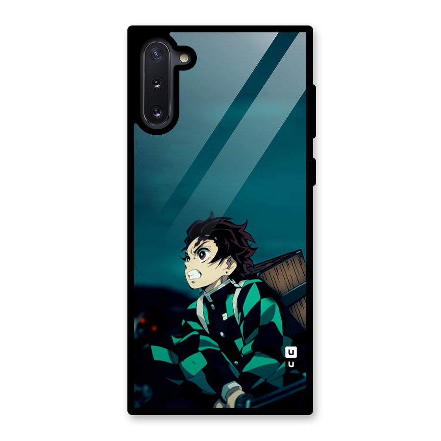 Tanjiro demon slayer Glass Back Case for Galaxy Note 10