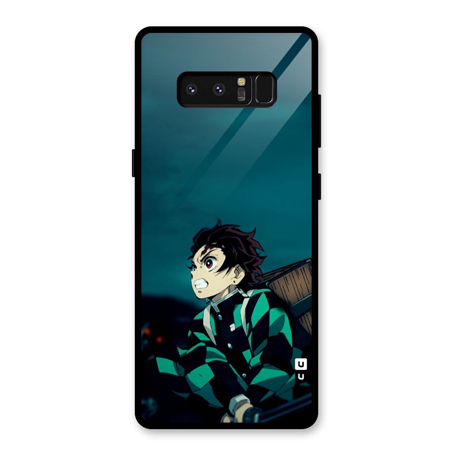 Tanjiro demon slayer Glass Back Case for Galaxy Note 8