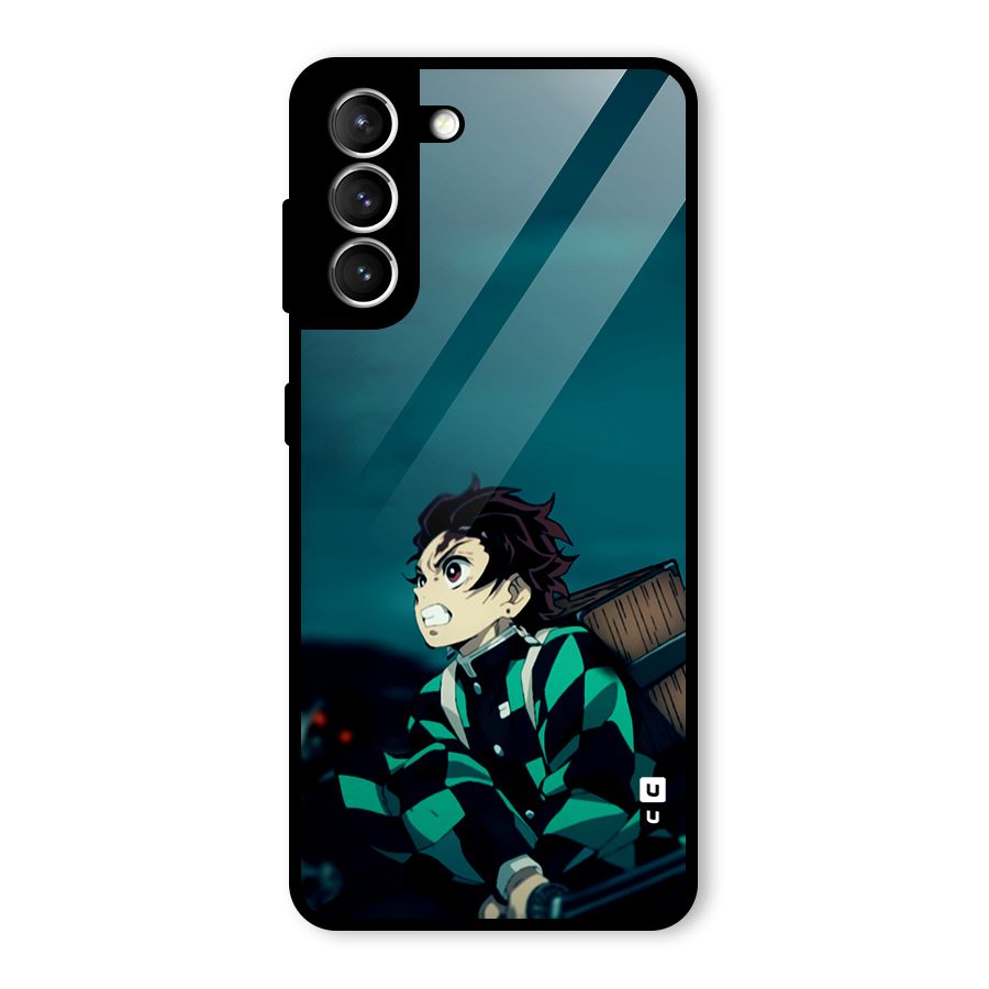 Tanjiro demon slayer Glass Back Case for Galaxy S21 5G