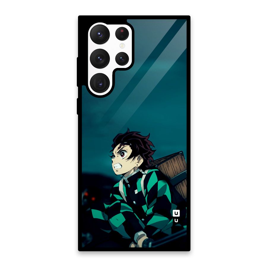 Tanjiro demon slayer Glass Back Case for Galaxy S22 Ultra 5G