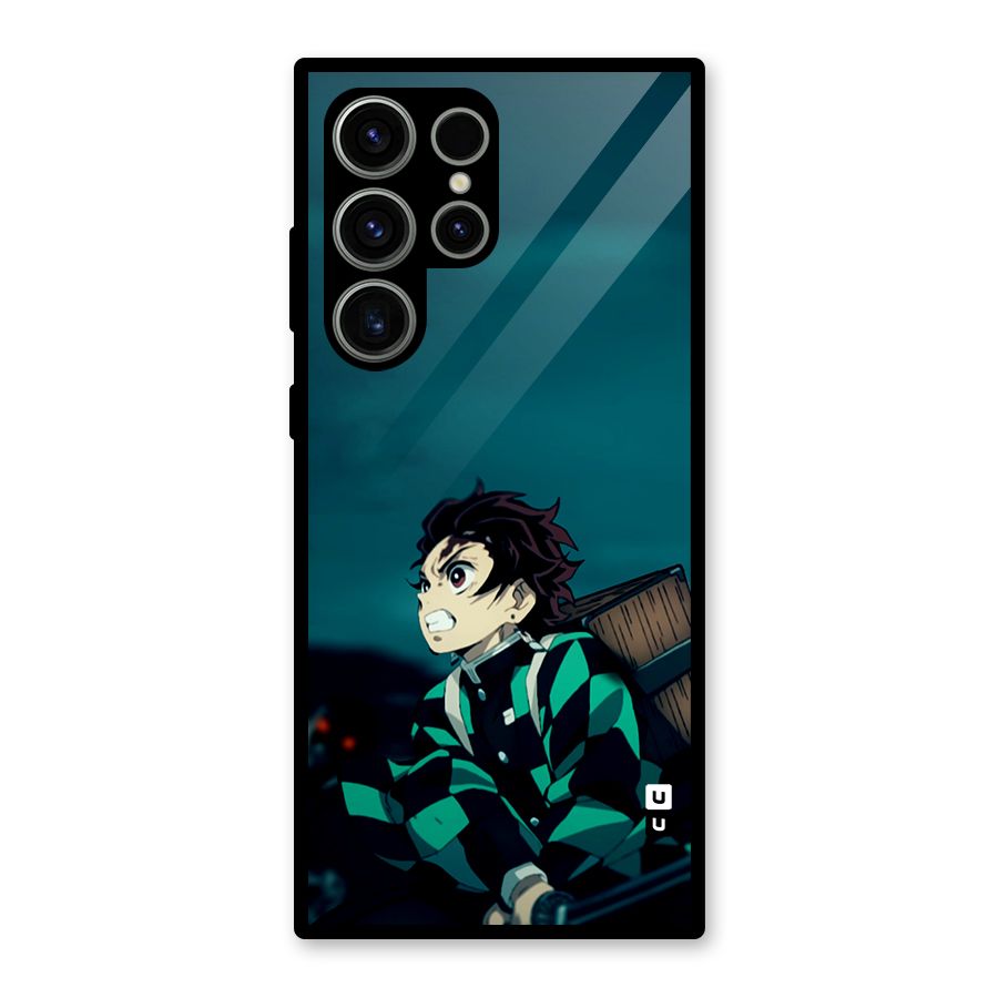 Tanjiro demon slayer Glass Back Case for Galaxy S23 Ultra
