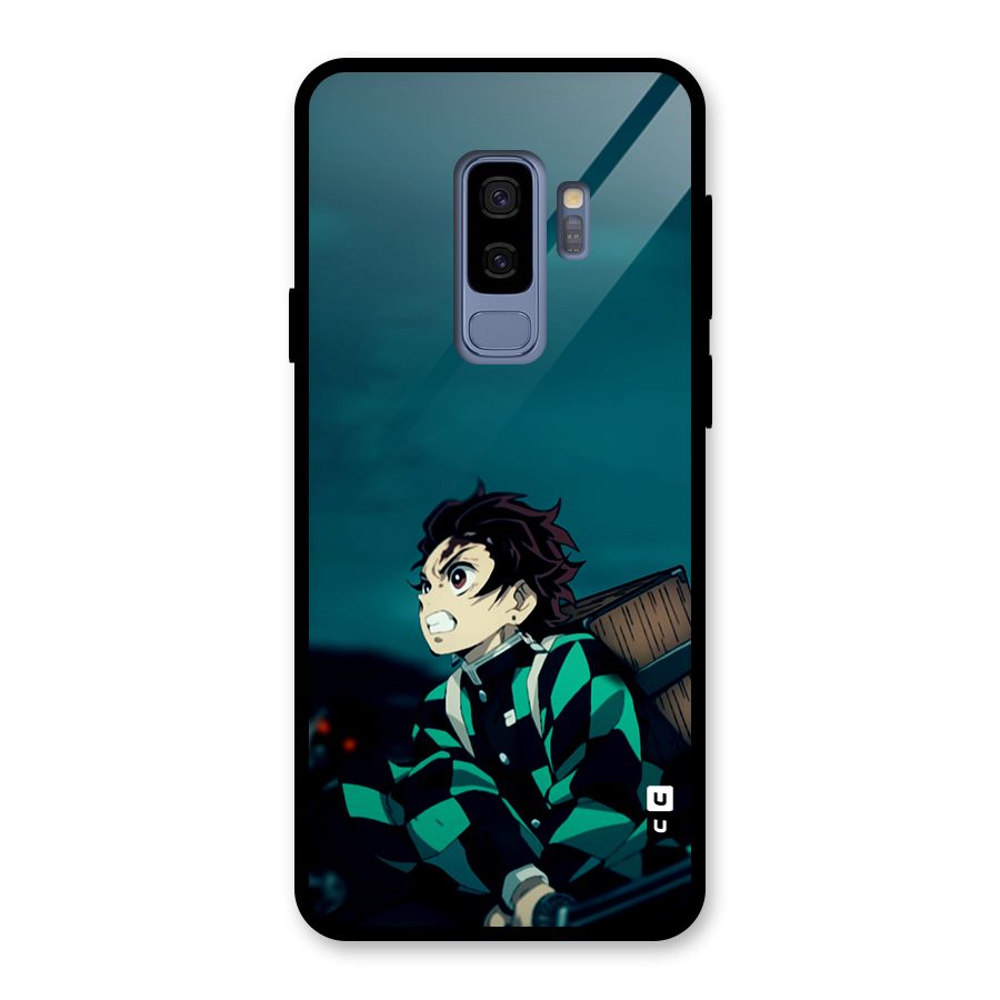 Tanjiro demon slayer Glass Back Case for Galaxy S9 Plus