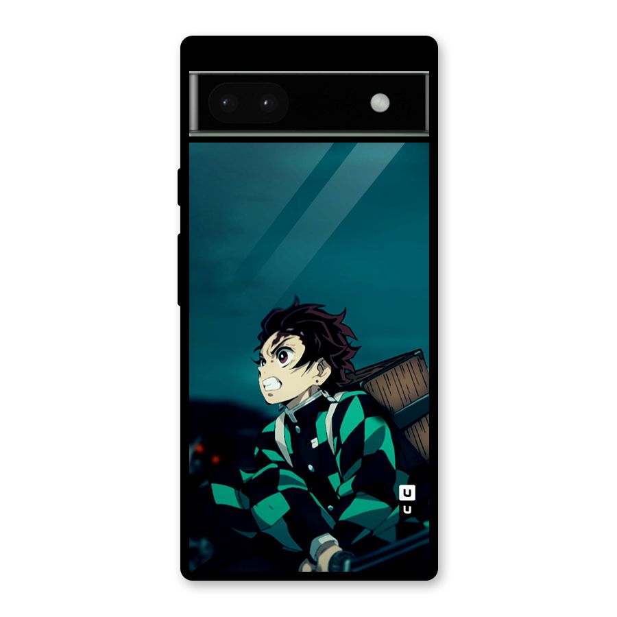 Tanjiro demon slayer Glass Back Case for Google Pixel 6a