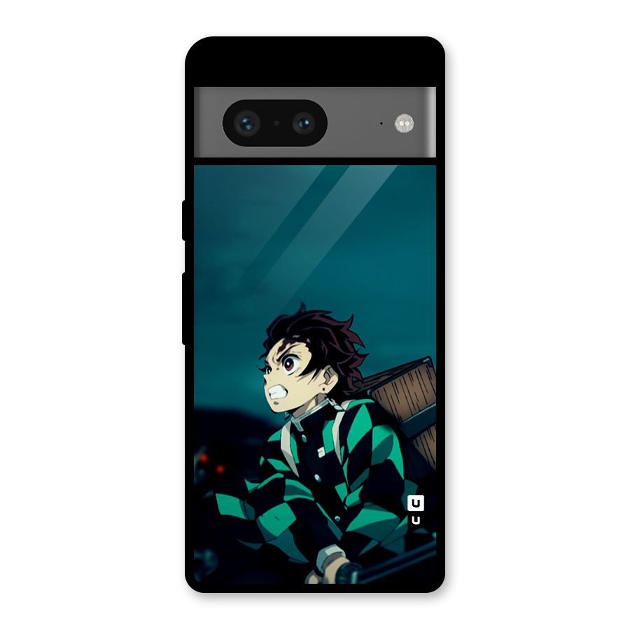 Tanjiro demon slayer Glass Back Case for Google Pixel 7