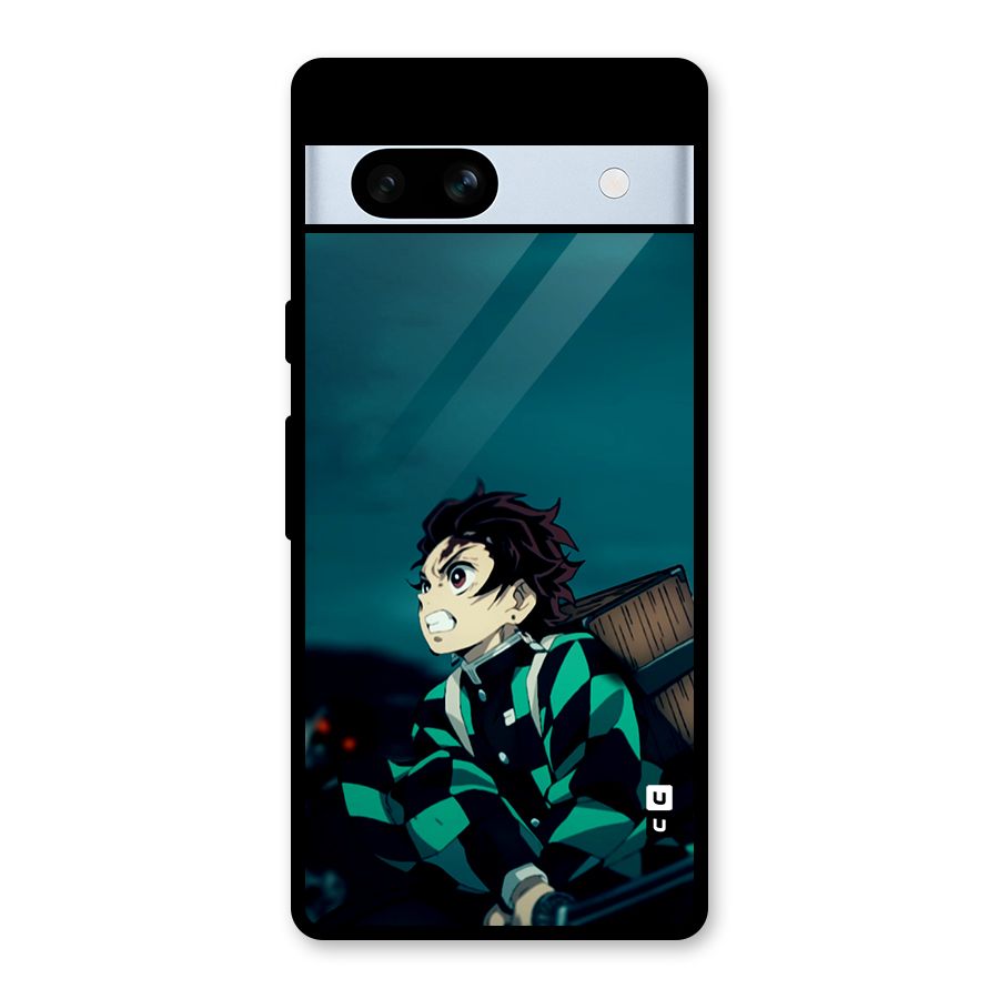 Tanjiro demon slayer Glass Back Case for Google Pixel 7a