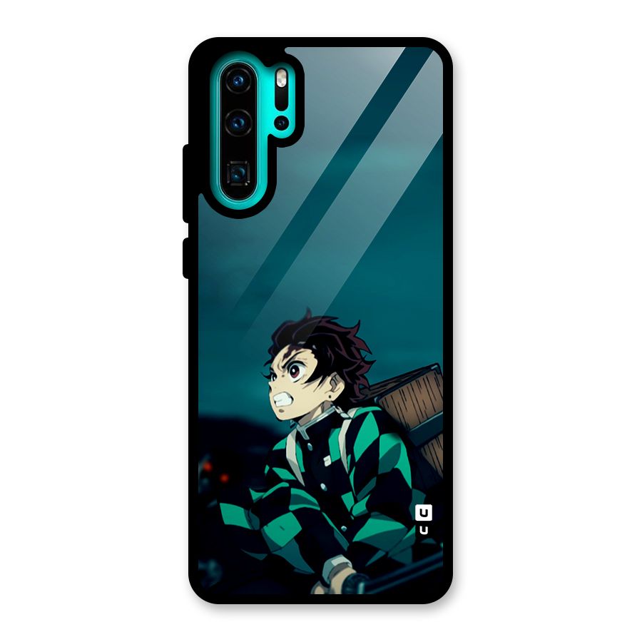 Tanjiro demon slayer Glass Back Case for Huawei P30 Pro