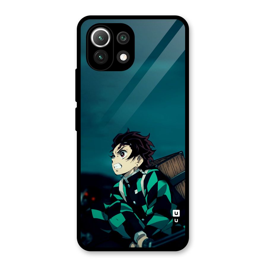 Tanjiro demon slayer Glass Back Case for Mi 11 Lite NE 5G