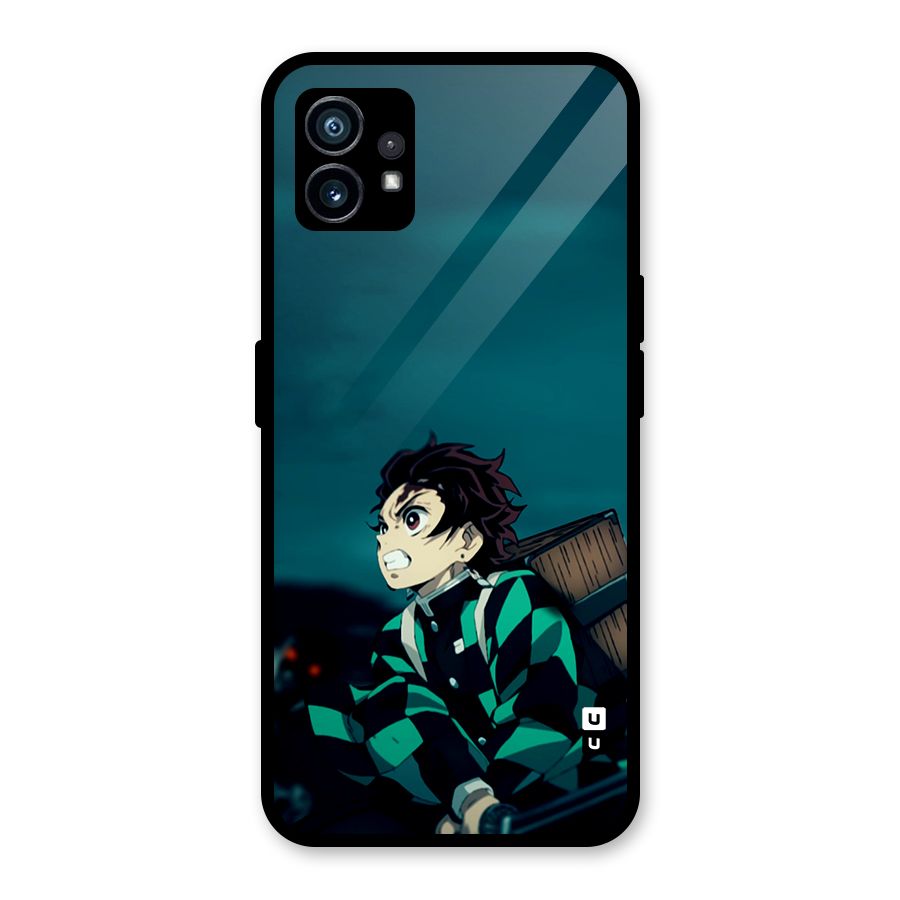 Tanjiro demon slayer Glass Back Case for Nothing Phone 1