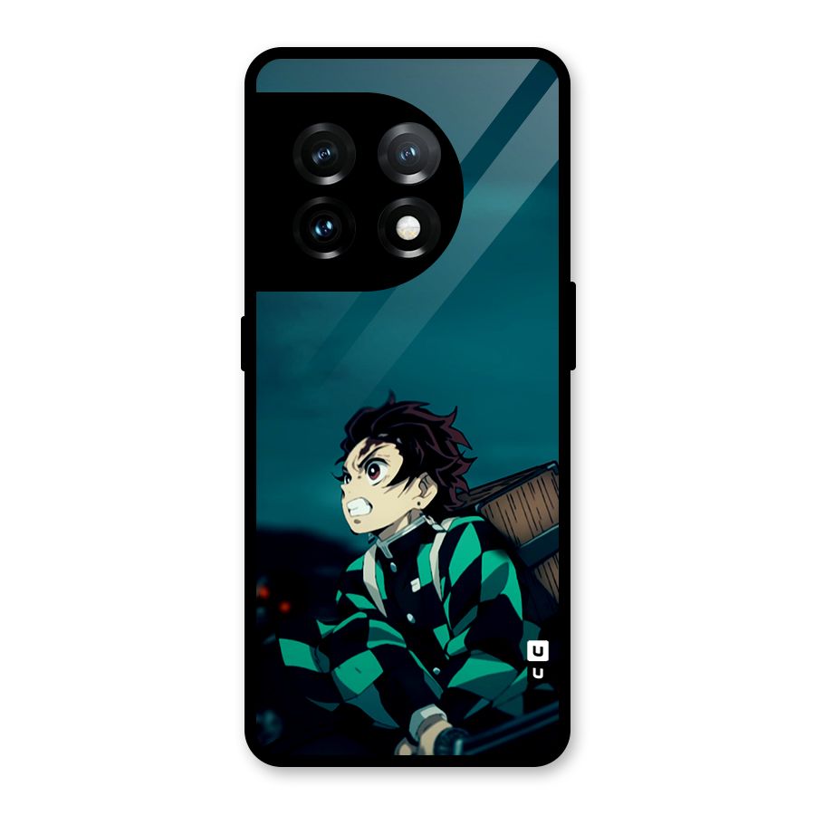 Tanjiro demon slayer Glass Back Case for OnePlus 11