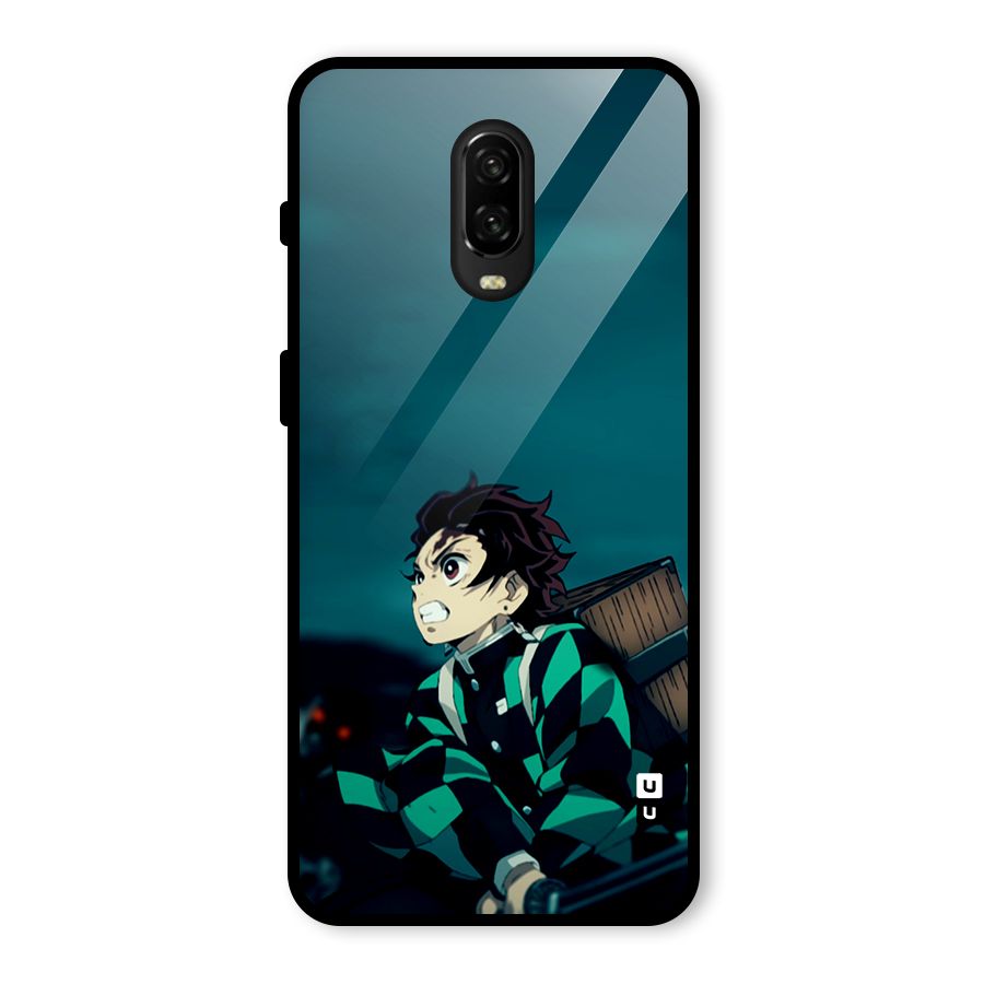 Tanjiro demon slayer Glass Back Case for OnePlus 6T