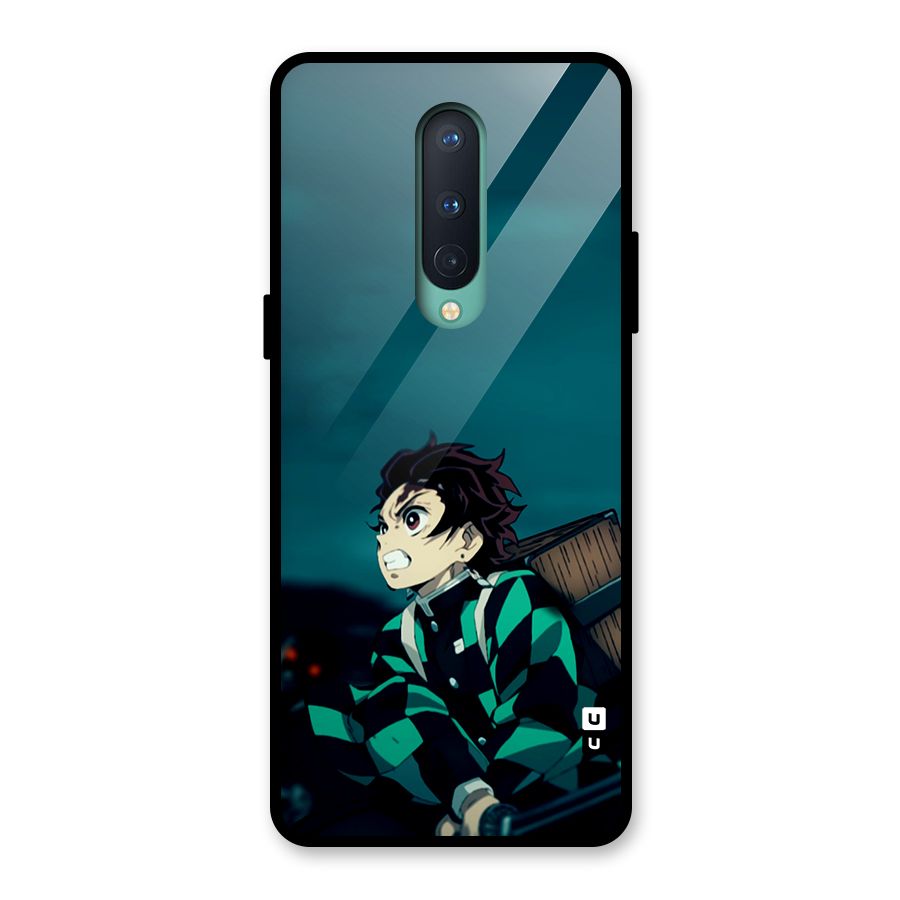 Tanjiro demon slayer Glass Back Case for OnePlus 8