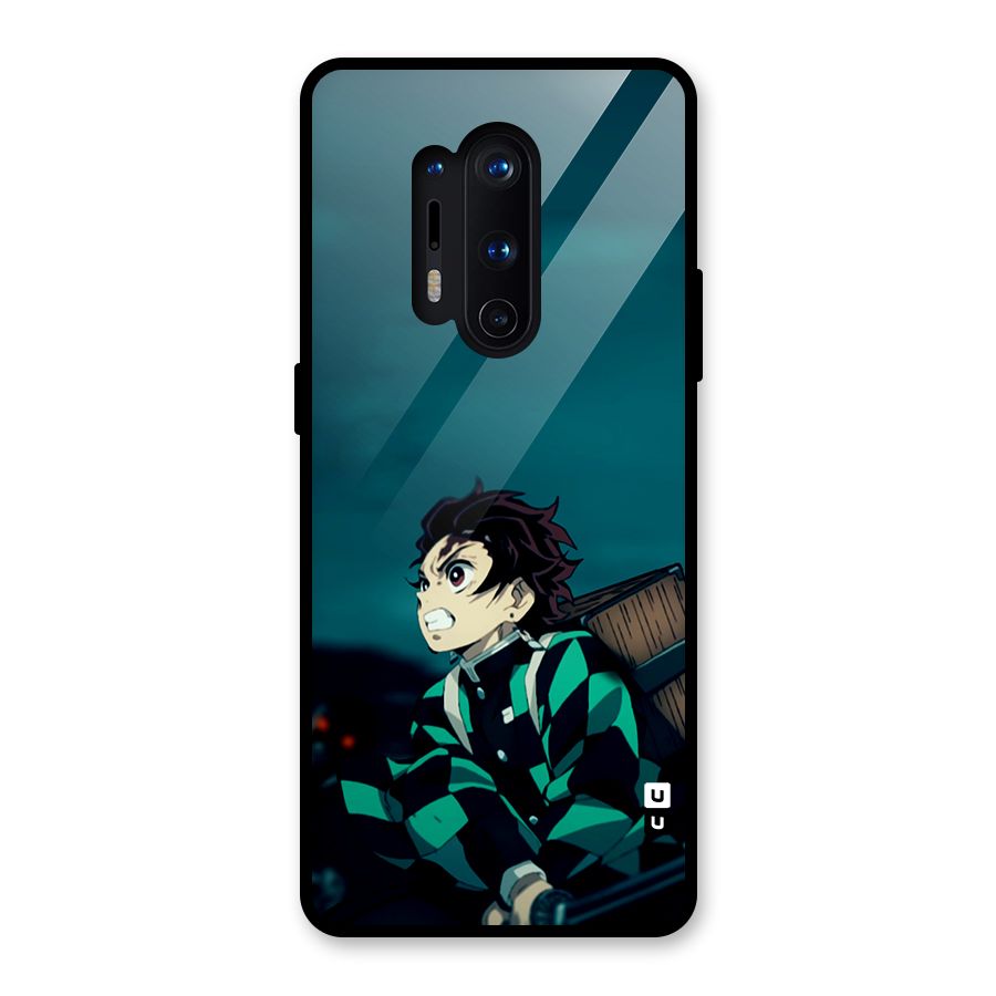 Tanjiro demon slayer Glass Back Case for OnePlus 8 Pro