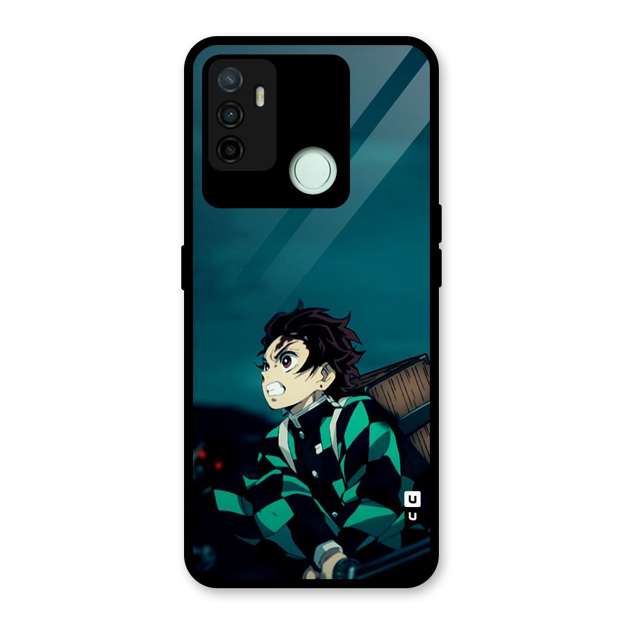 Tanjiro demon slayer Glass Back Case for Oppo A53