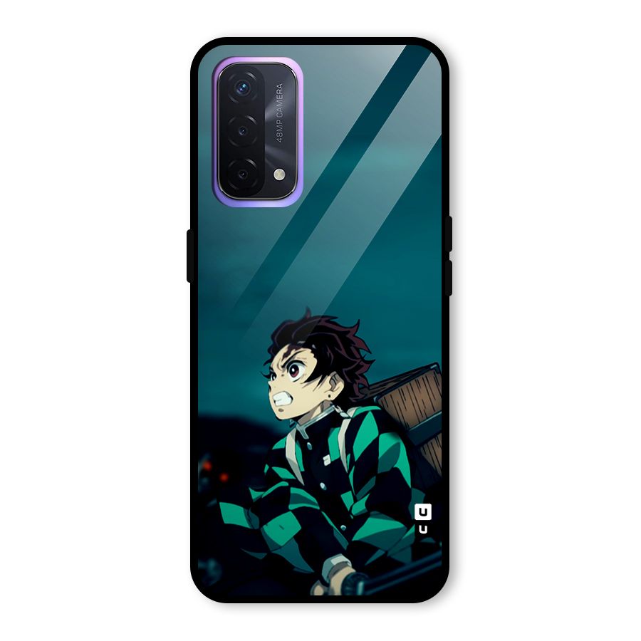 Tanjiro demon slayer Glass Back Case for Oppo A74 5G