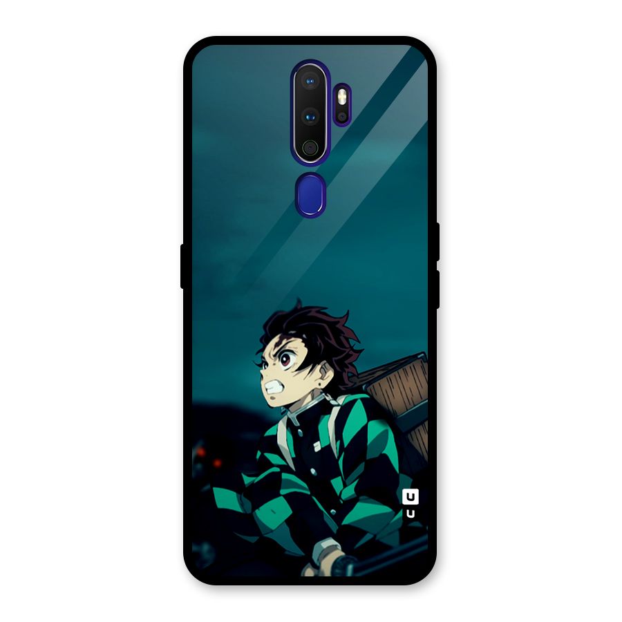 Tanjiro demon slayer Glass Back Case for Oppo A9 (2020)